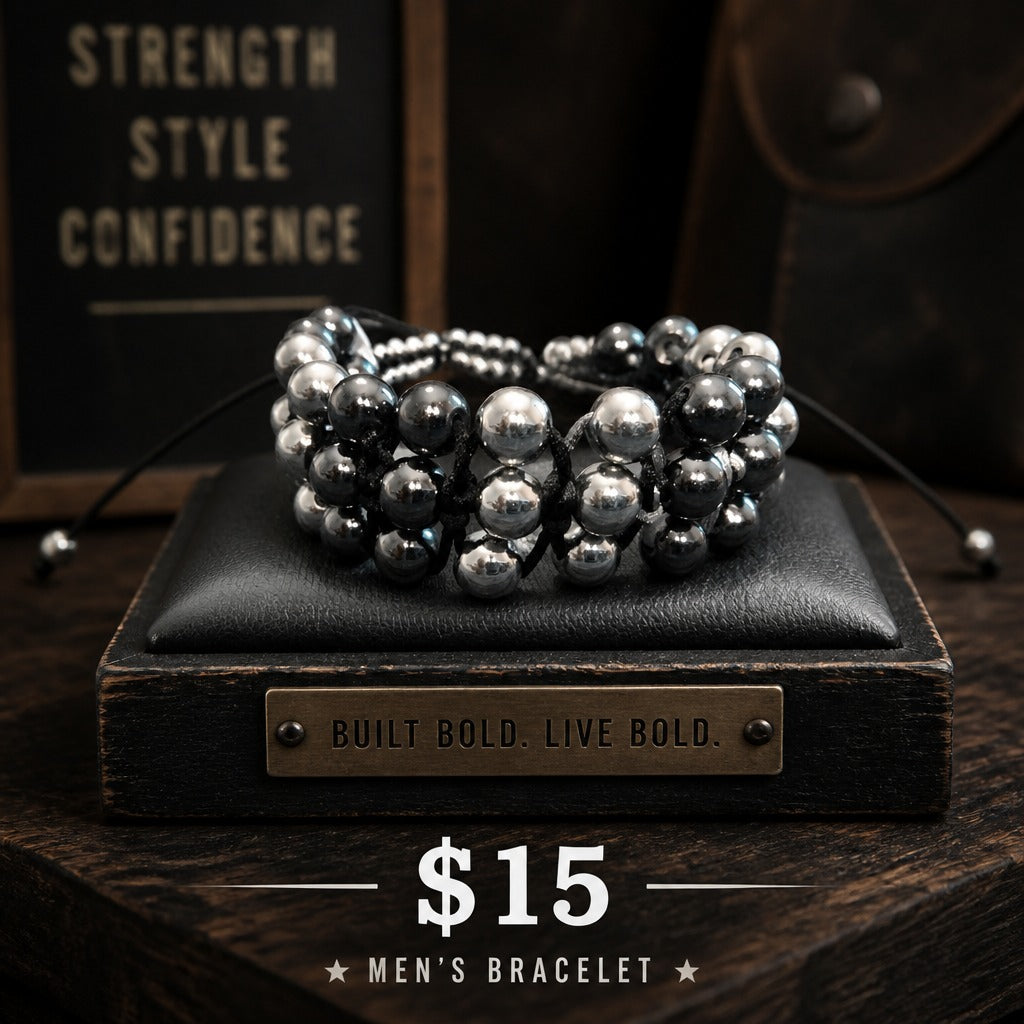 Dual Tone Adjustable Bead Bracelet
