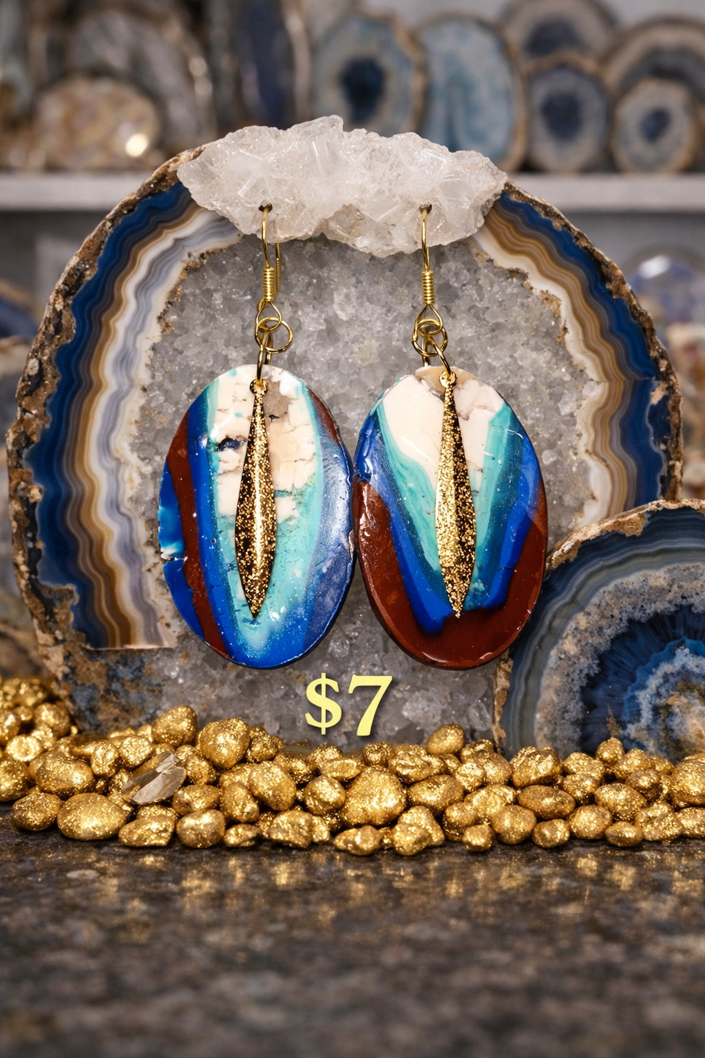 Artisan Clay Agate Slice