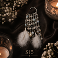 Feather & Pearl Ear Cuff